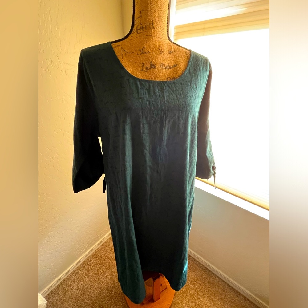Garnet Hill size 14 teal dress